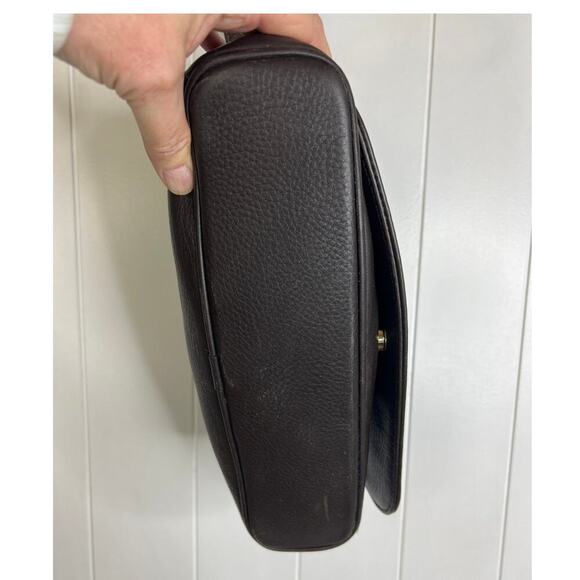 Vintage Coach Flap Cross Body/Messenger Brown Pebbled Leather Style B7E-4928 - Picture 4 of 10